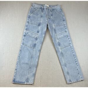 AGOLDE Cooper Cargo Womens Sz 27 Jeans Light Wash Wide Leg